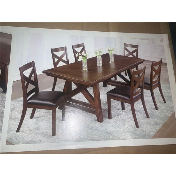 Northridge 7 piece Dinning Set NEW FLOOR MODEL, chairs still boxed