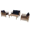 Image 1 : Allan & Roth Midview 4 Seat Conversation Patio Set, NEW but box was damaged
