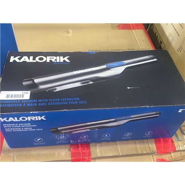 Kalorik Hand Held Vacuum with floor extention - OPEN BOX ITEM, SOLD AS IS