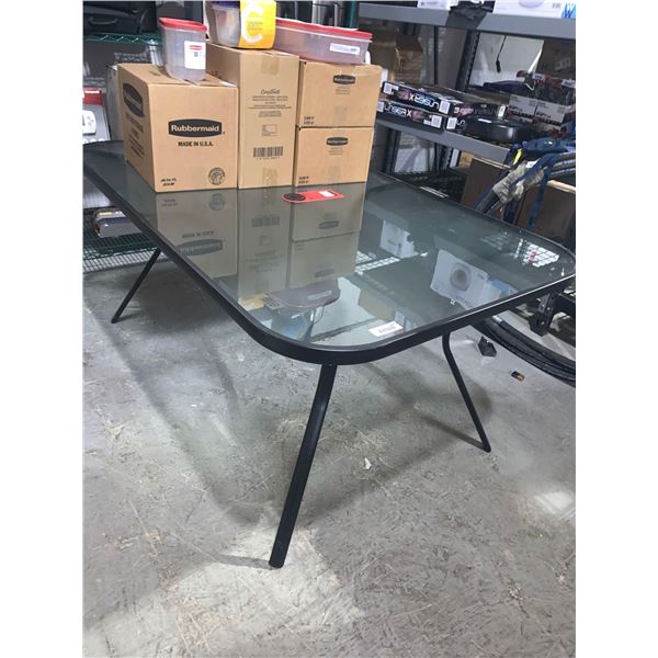 NEW Glass Top Patio Table Approx 44 x 65 inches