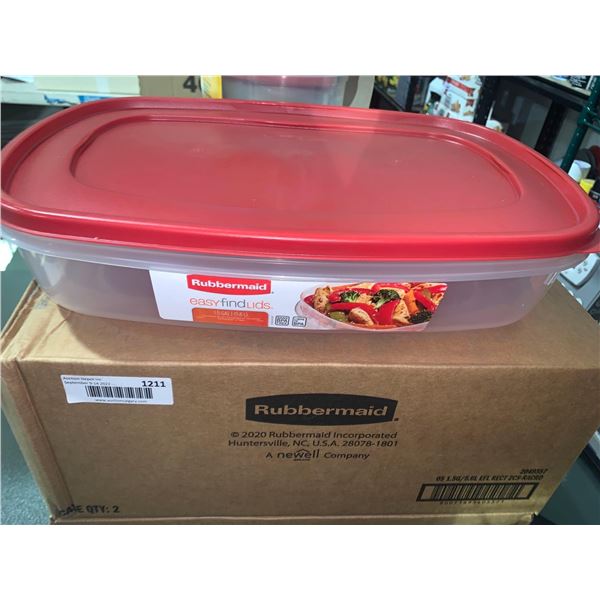 Rubbermaid 1.5 Gal containers Case lot of 2