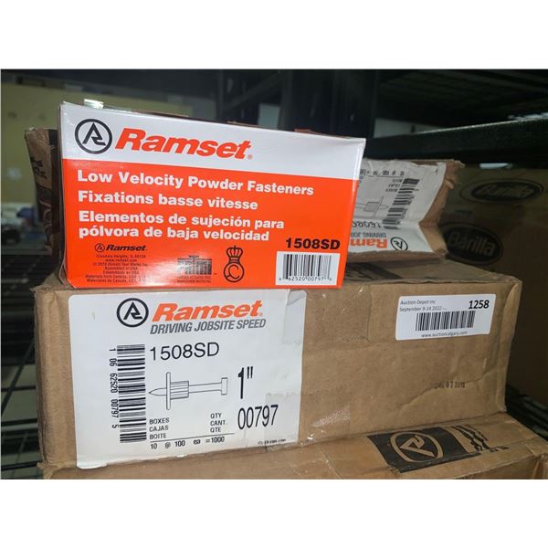 Ramset power 1 inch velocity powder fasteners case lot 1000