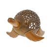 Image 2 : Coconut Shell Teak Sea Turtle Lamp (CLB-299)