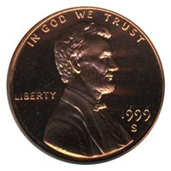 1999S PROOF Lincoln Cent Coin Graded PCGS PR69 DCAM Red (COI-4304)