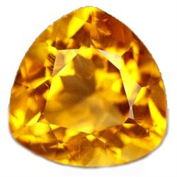 3.95ct AAA Golden Yellow Trillion Cut Citrine FLAWLESS (GEM-10502)