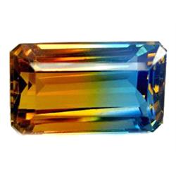 23.45 ct  Dazzling Octagon Bi Color Citrine FLAWLESS (GEM-10607)