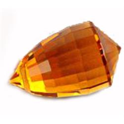 21ct FLAWLESS Briolette Reddish Orange Citrine (GEM-9815A)
