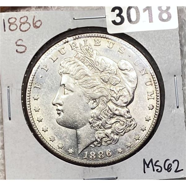 1886-S Morgan Silver Dollar BU