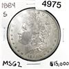 Image 1 : 1884-S Morgan Silver Dollar -MS62