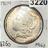 Image 1 : 1904 Morgan Silver Dollar -MS63