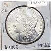 Image 1 : 1881-CC Morgan Silver Dollar GEM BU