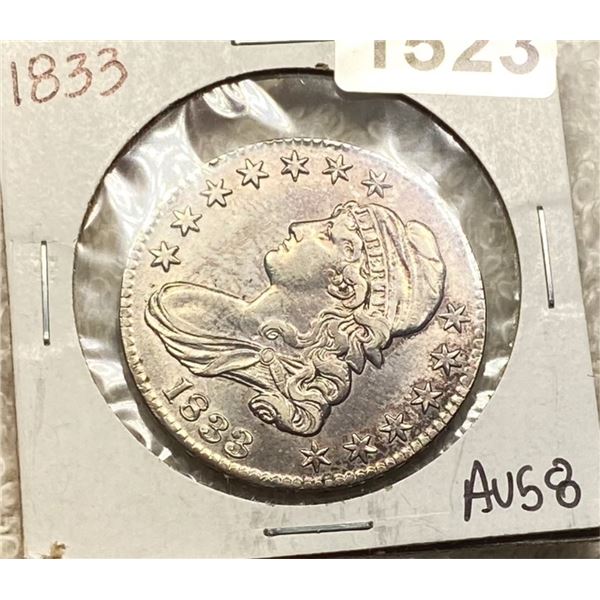 1833 Capped Bust Half Dollar HIGH GRADE