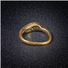 Image 2 : 2.1 DWT 14 KT Gold w/ Dimd Lining Ring Sz: 4.5