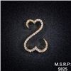 Image 1 : 0.8 DWT 14 KT Gold Dbl Hrt Pendant w/ Dimd Lining