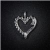 Image 2 : 0.9 DWT 10 KT Wht Gold Hrt Pendant w/ Dimd Lining