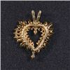 Image 2 : 2.6 DWT 14 KT Gold Hrt Pendant w/ Dimd Lining