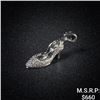 Image 1 : 1.2 DWT 10 KT Wht Gold Heel Pendant w/ Dimds