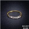 Image 1 : 1.6 DWT 18 KT Gold w/ Dimd Lining Ring Sz: 7