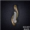 Image 1 : 2.6 DWT 14 KT Gold Pendant w/ Dimds