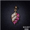 Image 1 : 1.1 DWT 14 KT Gold Pendant w/ Dimds & Gems