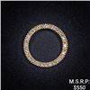 Image 1 : 0.5 DWT 10 KT Gold Circle Pendant w/ Dimd Lining