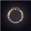 Image 2 : 0.5 DWT 10 KT Gold Circle Pendant w/ Dimd Lining