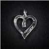 Image 2 : 1.1 DWT 10 KT Wht Gold Hrt Pendant w/ Dimd Lining