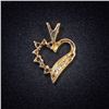 Image 2 : 1.8 DWT 14 KT Gold Hrt Pendant w/ Dimd & Gem Linin