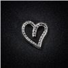 Image 2 : 0.8 DWT 10 KT Wht Gold Hrt Pendant w/ Dimd Lining