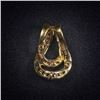 Image 2 : 2.5 DWT 14 KT Gold Pendant w/ Dimd Lining