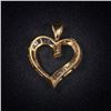 Image 2 : 2.4 DWT 14 KT Gold Hrt Pendant w/ Dimd Lining