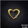 Image 1 : 1.2 DWT 18 KT Gold Hrt Pendant w/ Dimd