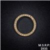 Image 1 : 0.7 DWT 10 KT Gold Circle Pendant w/ Dimd Lining