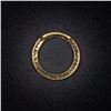 Image 2 : 0.7 DWT 10 KT Gold Circle Pendant w/ Dimd Lining