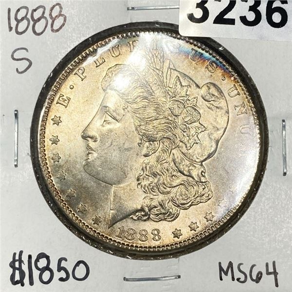 1888-S Morgan Silver Dollar -MS64