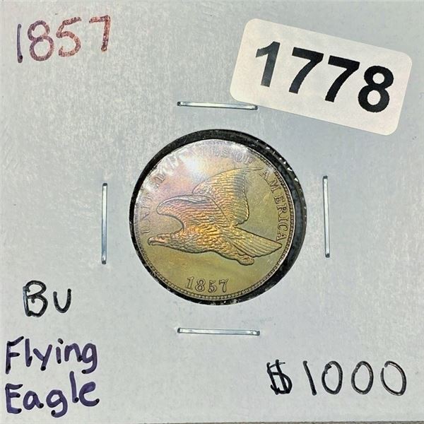 1857 Flying Eagle Cent - BU