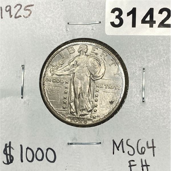 1925 Standing Liberty Quarter -MS64 FH