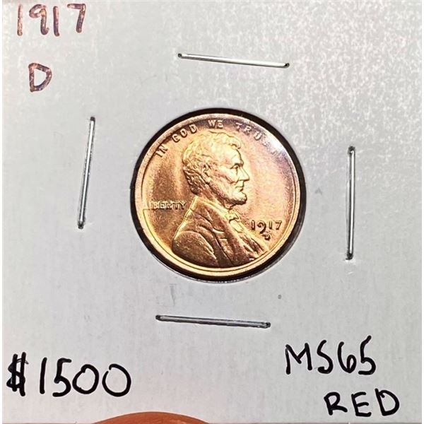 1917-D RD Wheat Cent GEM BU