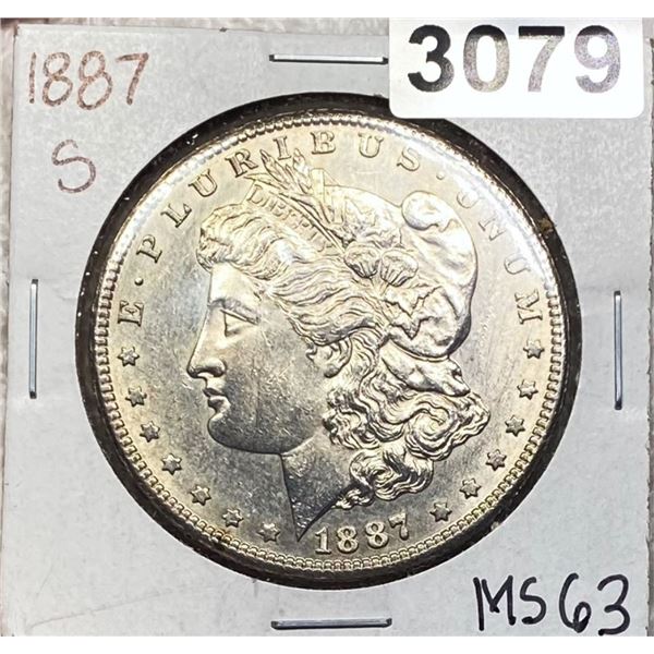 1887-S Morgan Silver Dollar CHOICE BU