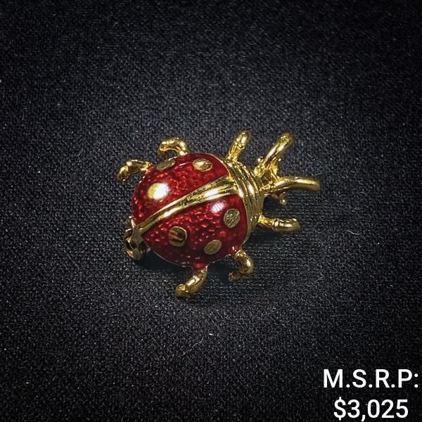 2.9 DWT 18 KT Gold Ladybug Pendant