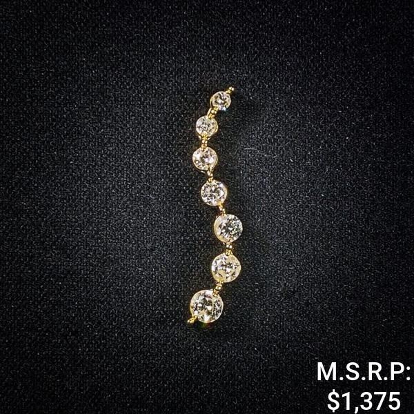 0.6 DWT 14 KT Gold Pendant w/ Dimd Lining