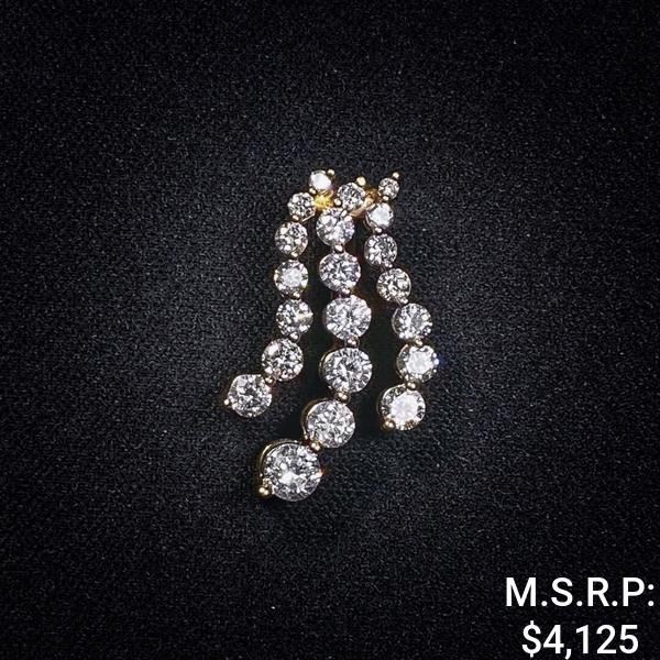 1.5 DWT 14 KT Gold Pendant w/ Dimd Lining