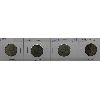 Image 1 : 1941 1942 1943 1945 CANADA SILVER 25 CENT COINS