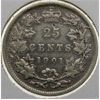 Image 1 : 1901 CANADA SILVER 25 CENTS COIN