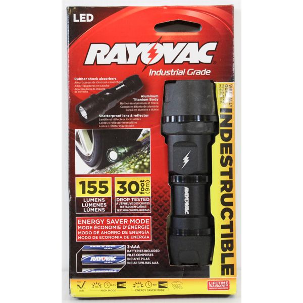 NEW RAYOVAC LED INDUSTRIAL GRADE FLASHLIGHT