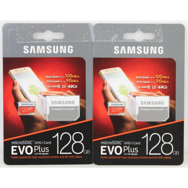 2PK SAMSNG MICROSDXC UHS-1 CARD 128GB