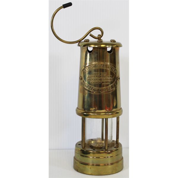 BRASS BRITISH COAL MINING COMPANY MINER'S LAMP