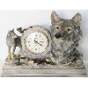 Image 1 : HEAVY RESIN WOLF MOTIF CROSA DESK CLOCK