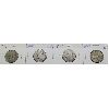 Image 1 : 1937 1938 1940 1941 CANADA SILVER 25 CENT COINS