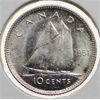 Image 1 : 1951 CANADA SILVER 10 CENTS COIN